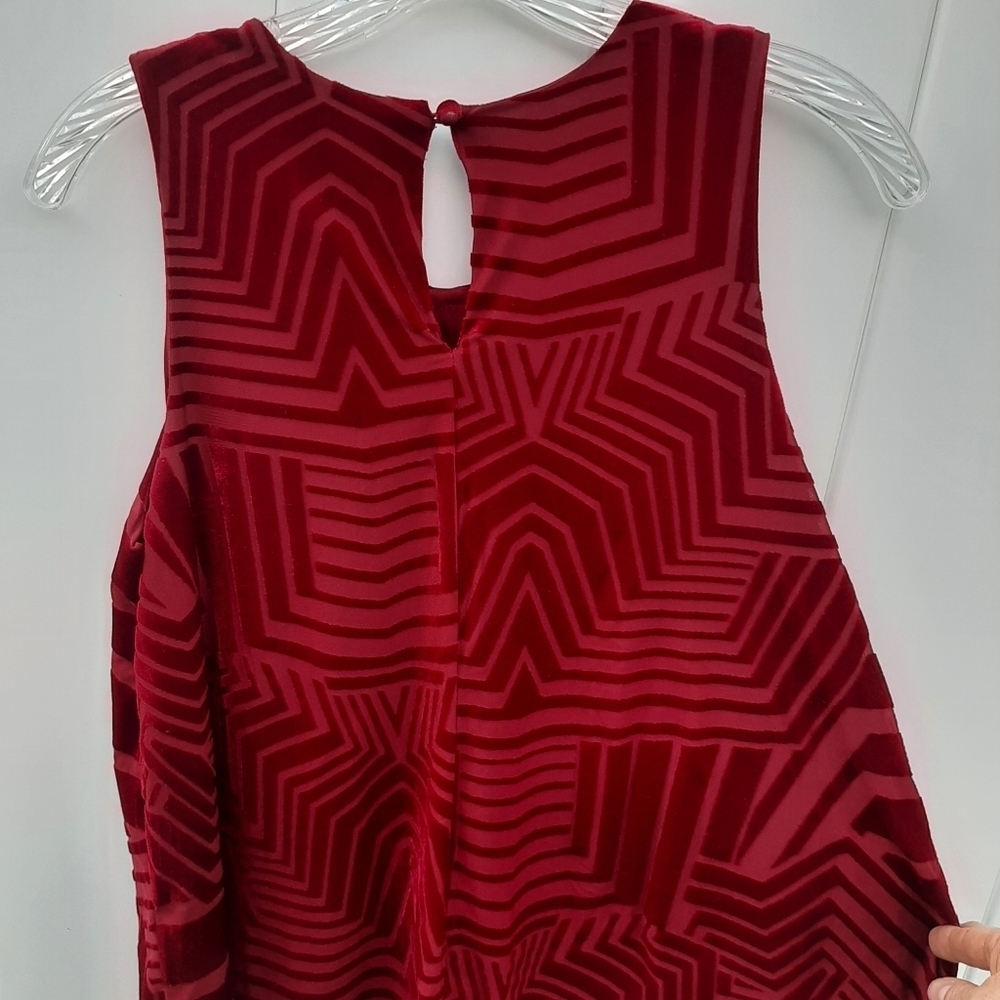Anthropologie Sunday in Brooklyn Textured Red Velvet Tank Top Size S - Picture 8 of 11